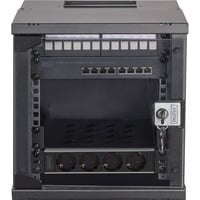 Digitus Netzwerk-Set SOHO Pro 10" 315x300 mm (BxT), IT-Schrank schwarz, 6 Höheneinheiten