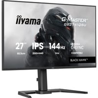 iiyama G-Master GB2741QSU-B1 Black Hawk, Gaming-Monitor 68.6 cm (27 Zoll), schwarz (matt), QHD, IPS, HDMI, DP, G-Sync komp., USB-Hub, Höhenverstellung, 144Hz Panel