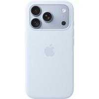 Apple Silikon Case mit MagSafe, Handyhülle hellblau, iPhone 18 Pro