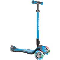 GLOBBER Elite Deluxe mit Leuchtrollen, Scooter hellblau