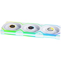Lian Li UNI FAN SL120 LCD Wireless Reverse 3er-Pack inkl. Controller, Gehäuselüfter weiß, 124.5 mm