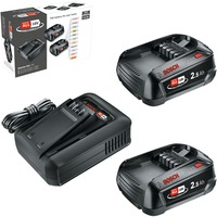 Bosch Akku-Starter Set 18V 2x 2,5Ah + Schnellladegerät AL 18V-44 schwarz, 2x Li-Ionen Akku 2,5Ah, POWER FOR ALL ALLIANCE