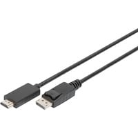 Digitus Adapterkabel DisplayPort > HDMI 4K schwarz, 3 Meter