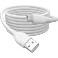 Digitus USB 2.0 Silikon-Anschlusskabel USB-A > USB-C weiß, 0,5 Meter, PD, Laden mit bis zu 60 Watt