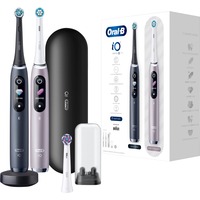  Oral-B iO Series 9, Elektrische Zahnbürste schwarz/rosé, Black Onyx/Rose Quartz mit 2. Handstück