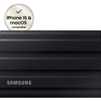 Samsung Portable SSD T7 Shield 2 TB, Externe SSD schwarz, USB-C 3.2 Gen 2 (10 Gbit/s), extern