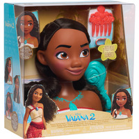 Just Play Disney Princess - Vaiana Styling Head, Schmink- und Frisierkopf