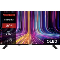 Telefunken QF32AN750S, QLED-Fernseher 80 cm (32 Zoll), schwarz, FullHD, Triple Tuner, Mediaplayer, Smart-TV, Q-LED