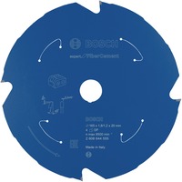 Bosch EXPERT Fibre Cement Kreissägeblatt, Ø 165mm, 4Z Bohrung 20mm, für Akku-Handkreissägen