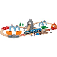 BRIO World Smart Tech Sound Action Tunnel Reisezug Set, Bahn