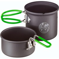 Optimus Terra Solo Kochset 0,6 L, Topf-Set grau/grün, 2-teilig