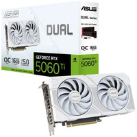 ASUS GeForce RTX 5060 Ti DUAL OC 16GB WHITE EDITION, Grafikkarte weiß, DLSS 4, 3x DisplayPort, 1x HDMI 2.1