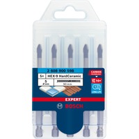 Bosch EXPERT HEX-9 HardCeramic Dachziegel-Bohrer, Ø 5mm 5 Stück, Länge 90mm