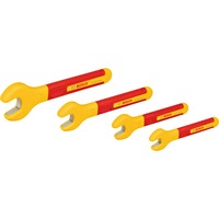 Bosch VDE Einmaulschlüssel-Set 8/ 10/ 13/ 17mm Professional, Schraubenschlüssel rot/gelb, 4-teilig