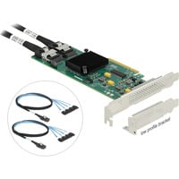 DeLOCK 8 Port SATA PCI Express x8 Karte mit Anschlusskabel, Schnittstellenkarte 