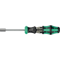 Wera Kraftform Kompakt 27 RA 2, Bit-Satz schwarz/grün, 6-teilig, 1/4", mit Ratschenfunktion