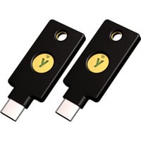 Yubico YubiKey 5C NFC, Sicherheitsschlüssel schwarz/gold, 2er Pack