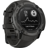 Garmin Instinct 2X Solar, Smartwatch dunkelgrau, 55 mm, Silikon-Armband