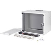 Digitus Netzwerk-Set SOHO Pro 19" 540x400 mm (BxT), IT-Schrank hellgrau, 9 Höheneinheiten
