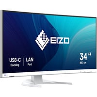 EIZO FlexScan EV3451X-WT, LED-Monitor 86.7 cm (34.1 Zoll), weiß, UWQHD, Curved, HDMI, DP, USB-C, USB-Hub, 100Hz Panel