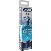  Oral-B iO Ultimative Reinigung 2er, Aufsteckbürste schwarz, Überlegene Plaque-Entfernung