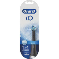  Oral-B iO Ultimative Reinigung 4er, Aufsteckbürste schwarz, Überlegene Plaque-Entfernung