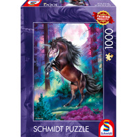 Schmidt Spiele Einhorn bei Vollmond, Puzzle 1000 Teile
