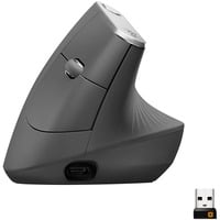 Logitech MX Vertical, Maus schwarz/silber, 2,4-GHz-Unifying, Bluetooth, kompatibel mit PC/Mac/iPadOS