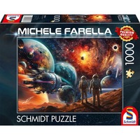 Schmidt Spiele Michele Farella: Kosmische Farbenpracht - Reise ins Weltall, Puzzle 1000 Teile