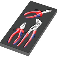 Wera 9780 Schaumstoffeinlage KNIPEX Zangen-Set 1, 3‑teilig schwarz/grau, für Tool Rebel Werkstattwagen