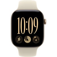 Apple Watch Series 12, Smartwatch gold, Aluminium, 46 mm, Sportarmband Sand S/M