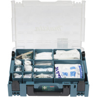 Makita Erste-Hilfe-Set im MAKPAC Organizer P-84919, Erste Hilfe blau/transparent, 84-teilig, DIN 13157