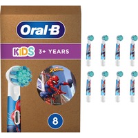  Oral-B Kids Spiderman 8er, Aufsteckbürste weiß, Frustfreie Verpackung