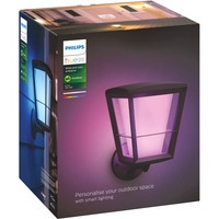 Philips HUE White & Color Ambiance Econic Outdoor stehende Wandleuchte, LED-Leuchte schwarz