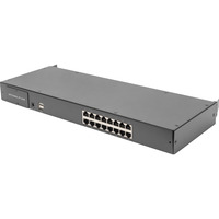 Digitus KVM Switch CAT 5 16-Port, KVM-Switch schwarz
