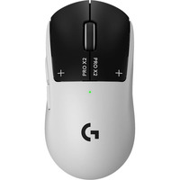 Logitech G Pro X2 SUPERSTRIKE, Gaming-Maus hellgrau/schwarz, LIGHTSPEED, HERO 2, für Windows