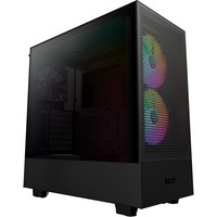 NZXT H5 Flow RGB All Black, Tower-Gehäuse schwarz (matt), Tempered Glass