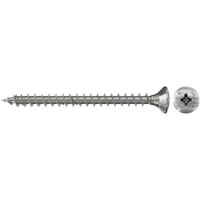 fischer Spanplattenschraube PowerFast 4,5x40 Linsensenkkopf PZ 200 Stück, mit Vollgewinde, Edelstahl A2