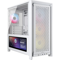 Corsair FRAME 4000D LCD RS ARGB, Tower-Gehäuse weiß, Tempered Glass, Touchscreen