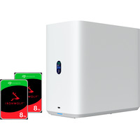 Ubiquiti Unifi UNAS2 + IronWolf NAS 2 x 8 TB Bundle weiß
