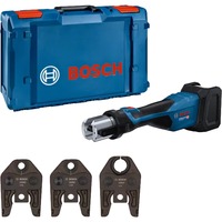 Bosch Akku-Presswerkzeug GPT 18V-32 Professional solo, 18Volt, Kit U, Pressmaschine blau, ohne Akku und Ladegerät, 3 Pressbacken Standard U, in L-BOXX
