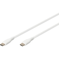 Digitus USB 2.0 Silikon-Anschlusskabel USB-C > USB-C weiß, 2 Meter, PD, Laden mit bis zu 60 Watt