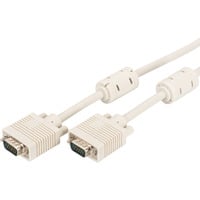 Digitus VGA-Monitor-Anschlusskabel, VGA-Stecker > VGA-Stecker beige, 1,8 Meter, HD DSUB 15-pin Stecker