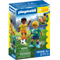 PLAYMOBIL 72058 myLife Fußballspieler und Fußballspielerin - 72058, Konstruktionsspielzeug 