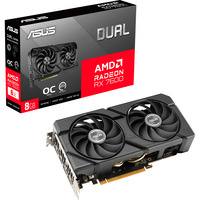ASUS Radeon RX 7600 DUAL EVO OC, Grafikkarte schwarz, RDNA 3, GDDR6, 3x DisplayPort, 1x HDMI 2.1