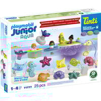 PLAYMOBIL 71777 JUNIOR & Tinti: Bunter Badespaß Adventskalender, Konstruktionsspielzeug 