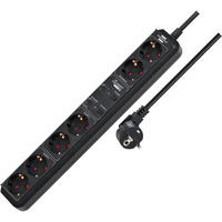 Brennenstuhl Connect Eco-Line WiFi Steckdosenleiste 6-fach schwarz, 1,5 m Kabel, Sprachsteuerung, Timer, App