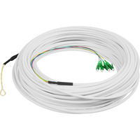 Digitus FTTH Drop Kabel, Singlemode, 4 Fasern, 4 LC/APC weiß, 30 Meter