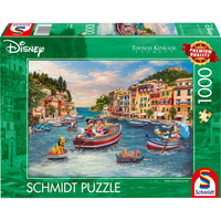 Schmidt Spiele Thomas Kinkade Studios: Disney - Mickey and Minnie in Italy, Puzzle 1000 Teile