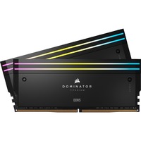 Corsair DIMM 48 GB DDR5-7200 (2x 24 GB) Dual-Kit, Arbeitsspeicher schwarz, CMP48GX5M2X7200C36, Dominator Titanium, INTEL XMP